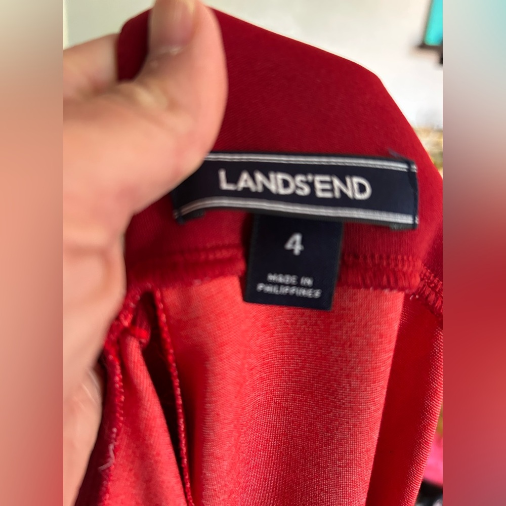 Lands’ End Red Rose Midi Dress in Women’s Size 4 NWOT - Picture 7 of 7